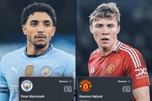 本赛季英超数据：马尔穆什8场进5球，霍伊伦25场进3球